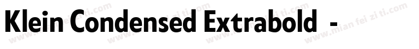 Klein Condensed Extrabold斜体字体转换